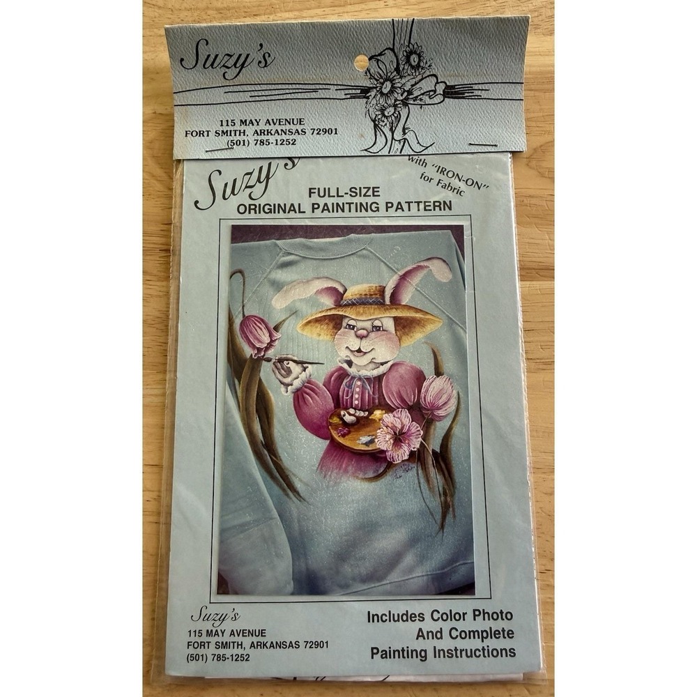 Suzy's Painting Pattern & Instructions‎ 'Becky's Spring Painting' For Sweatshirt